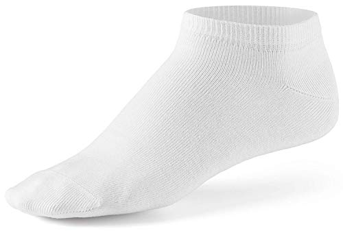 TUUHAW Calcetines de Deporte Low Cut Pro Para Hombre Mujer y niño 10 Pares Calcetines Cortos Tobilleros Deportivos Zapatilla Transpirable(Blanco-Gris4346)