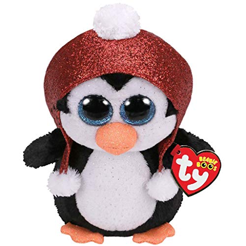 TY- Beanie Boo's-Peluche Gale El pingüino 15 cm, TY36681, Negro/Blanco