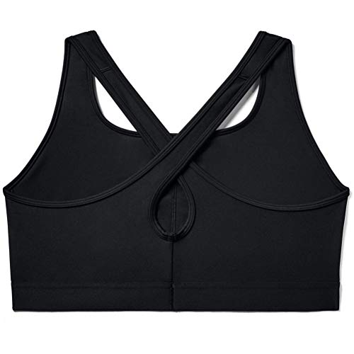 Under Armour Mid Crossback Sujetador Deportivo para Mujer, Ropa Interior Transpirable y Ajustada, cómoda Ropa Deportiva de Mujer con Tirantes Cruzados, Black/Black/Graphite (001), XS