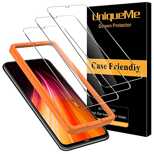 UniqueMe [3 Pack] Cristal Templado para Xiaomi Redmi Note 8T, Protector de Pantalla [9H Dureza ] [Sin Burbujas] HD Film Vidrio Templado para Xiaomi Redmi Note 8T