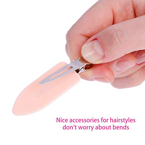 upain 12 Piezas Pinzas para el Pelo sin Doblar Rizos Horquillas sin Arrugas Pinzas de Cabello Hair Pin Curl Clips para Peinado Pulseras de Dedos o para Maquillaje Mujer Niña Negro Blanco Rosa