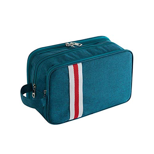 Vacío 1PC Bolsas de cosméticos de separación húmeda y seca Hombres de negocios Organizador de viajes Bolsa Makup Mujeres Necesarias Maquillaje Estuche Bolsa de aseo grande, azul, S21cmX12cmX7.5cm