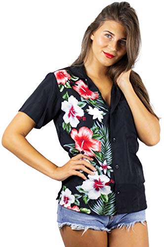 V.H.O. Funky Blusa Hawaiana, Wedding, Black, M