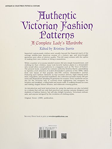 Victorian Fashions: A Complete Lady's Wardrobe (Dover Fashion and Costumes)