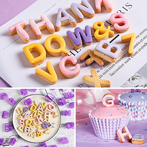 Viesap Juego De Herramientas Para Decoración De Tartas, 108 Pz Herramientas Para Decorar Pasteles Fondant, Cortadores Decoracíon Pasteles Set Incluye Signos De Puntuación, Letras,Números,Rosas,Flores.