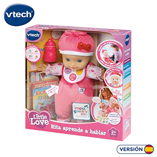 Vtech - Muñeca interactiva, Little Love, rita aprende a hablar (3480-153922)