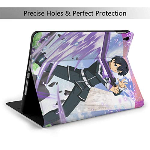 Wayne Watt Funda para iPad Funda Delgada iPad Funda iPad Art Online Kirito Kirigaya Kazuto Estuche Delgado Ligero Carcasa con Soporte Tapa Inteligente Reverso Translúcido