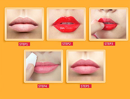 Weimay 6 Colores Tatuaje Mágico Color Peel Off Tinte Duradero Impermeable Brillo de Labios