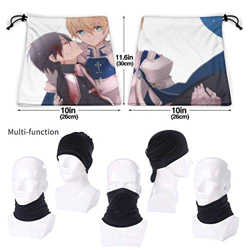 WlQshop Calentadores de Cuello Sword Art Online Sao Eugeo Kirigaya Kazuto Cubrecabezas Outdoor Cold Weather Winter Sciarpe Windproof Breathable Bandana Balaclavas For Motorcycle Cycling