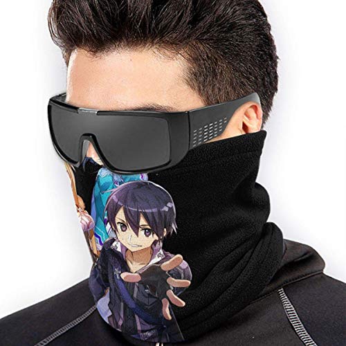 WlQshop Calentadores de Cuello Sword Art Online SAO Kirigaya Kazuto Asuna Cubrecabezas Outdoor Cold Weather Winter Sciarpe Windproof Breathable Bandana Balaclavas For Motorcycle Cycling