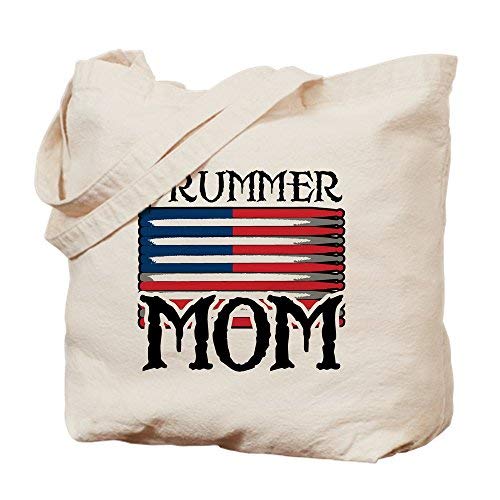 WSMBDXHJ Drummer Mom Bandera de Estados Unidos Drum Funny Canvas Tote Bags, Shopper Bags, Bolsa de la Compra, Escuela Tote Bag