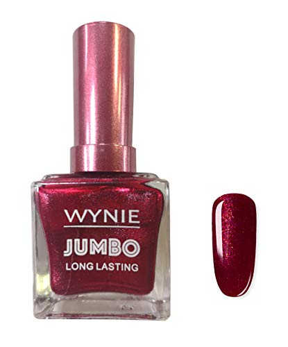 WYNIE JUMBO Nail Polish 218 - Esmalte de Uñas Secado Rápido Larga Duración tamaño Jumbo tono Scarlet Metalizado - 15 ml