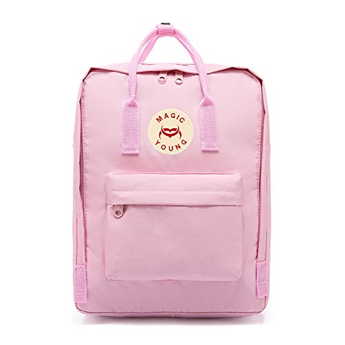 Wznb Mochila para Estudiantes Mochila De Zorro Mochila Escolar para Estudiantes Ártico Minimalista Mochila para Parejas Al Aire Libre Mujer 20L De Edad Verde Crema