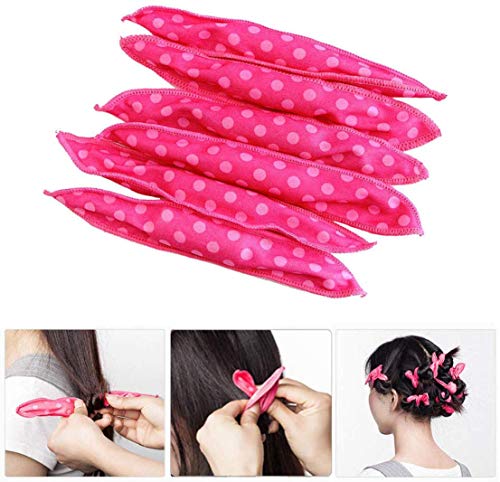 Xiaoyamyi Moda 6PCS / Juego Magia Esponja Almohada Suave Rodillo Pelo Mejor Flexible Espuma y Esponja Cabello Rulos DIY Estilismo Rulos para Pelo Herramienta - Such como Color