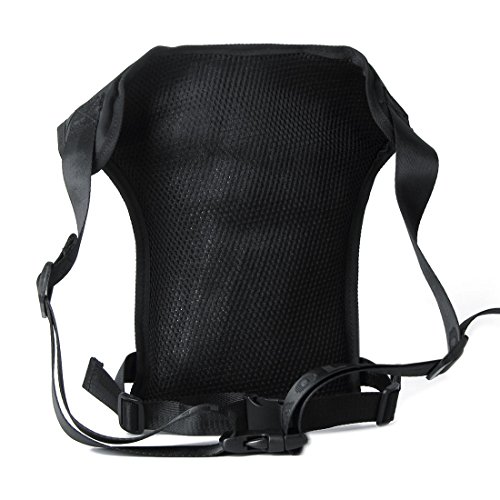 Xieben Nylon Impermeable Gota Bolsa De Pierna para Hombres Mujeres Motocicleta Montar Crossbody Hombro Cintura Paquete De Fanny Viajes Deportes Al Aire Libre Negro