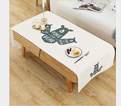 XINGXIAOYU Nordic Modern Minimalist Cotton and Linen Coffee Table Cover Cloth Waterproof and Oil-Proof Anti-Hot Living Room Tablecloth TV Cabinet Cloth,60 * 170Cm