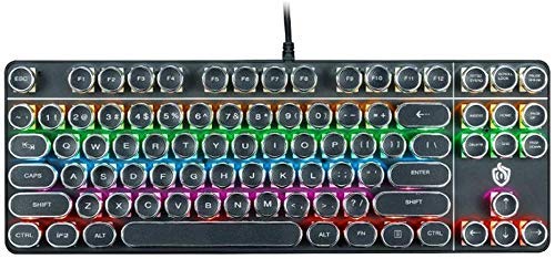 XIUYU Punk Teclado mecánico 87-Clave Teclado Oficina de Teclado for Juegos