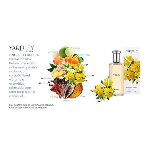 Yardley Londres Inglés Freesia Eau de Toilette con vaporizador, 125 ml