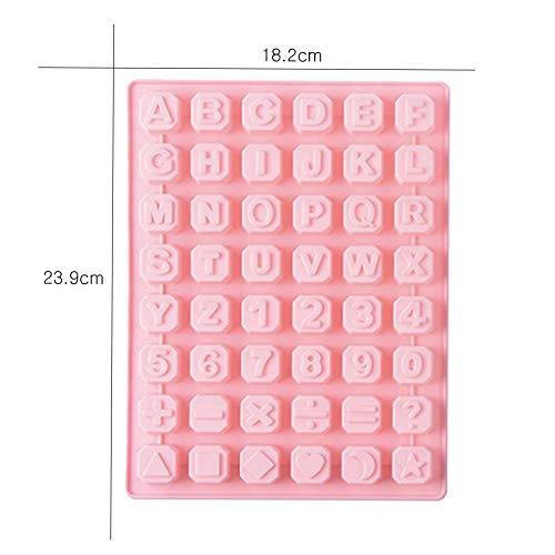 YUESEN 26 Letras Inglesas Chocolate Silicona Moldes, Moldes de Jabón, Molde de Silicona para Hornear para Chocolate DIY, Cubitos de Hielo, Galletas, Pasteles 2pcs