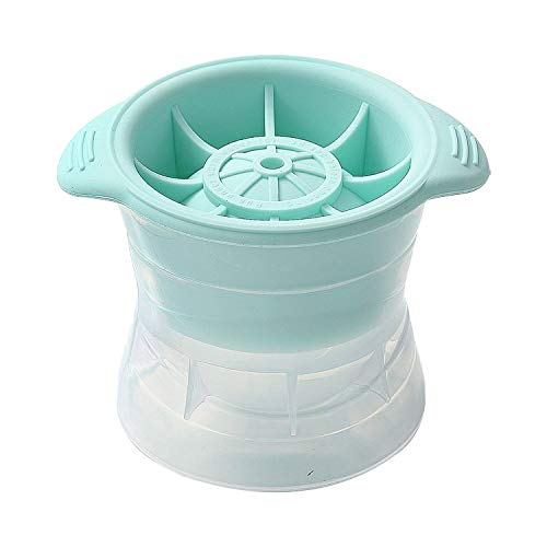 ZAORUN Inicio esférica del Enrejado del Hielo del Whisky Vino del Cubo de Hielo del Molde del Fabricante de Silicona bandejas con Tapa Molde De Alimentos Molde De Pastel (Color : Mint Green)