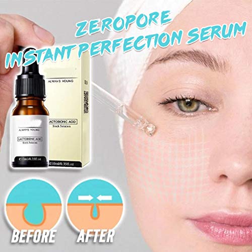 ZeroPore Instant Perfection Serum, suero para contracción de poros con extractos de plantas, que protege la piel, minimiza los poros, hidrata para todo tipo de piel