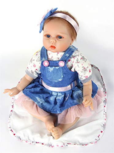 ZIYIUI 22" 55 cm Realista bebe Reborn Muñeca Vinilo Suave Silicona Niña Reborn Muñecos bebé Regalo de cumpleaños