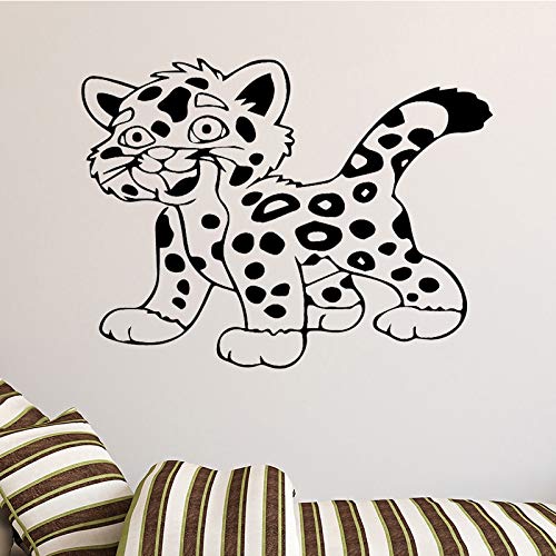 zqyjhkou Pretty Cute Tiger Wall Art Decal Wall Sticker Mural para Habitaciones de niños Home Bedroom Decor Wall Decal Home Decor98x73cm