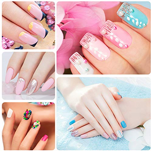 ZWOOS 500 Piezas Tips Uñas Falsas Artificiales Postizas Natural Francés Nails con Cortaúñas Falsos para Manicura y Diseños Uñas DIY