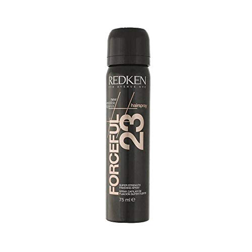 - Redken - Forceful 23. Envase de laca en spray de 75 ml para el cabello