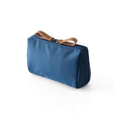 1 Unid Estilo Coreano Bolsa de Cosméticos Sólidos Mujeres Pajarita Maquillaje Bolsa Impermeable Viaje Neceser Bolsa de Lavado Caja Dropshipping S Azul