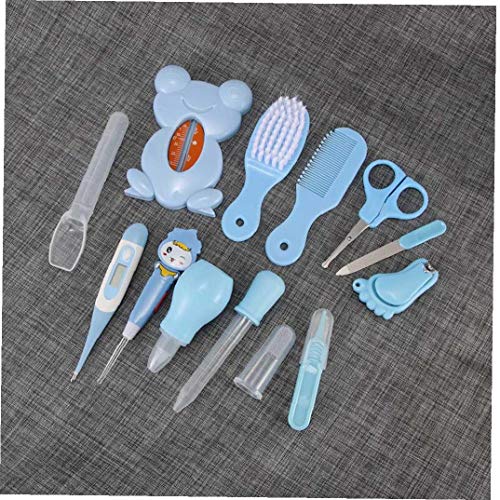 13pcs / Set Salud del Bebé Y Cuidado De Uñas Kit De Aseo Personal Set Set con Las Podadoras De Clavo, Cepillo, Archivo, Tijeras, Peine, Cepillo De Dientes Dedo del Cepillo De Dientes para Niños,