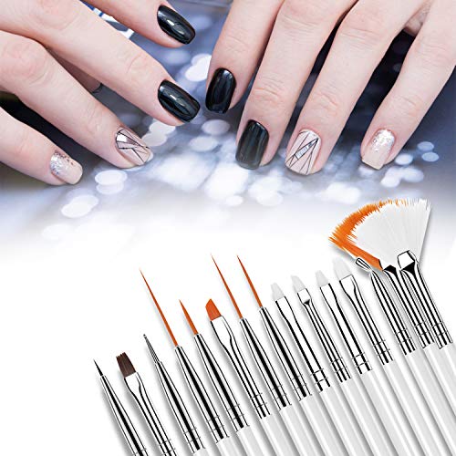 15 pinceles de pintura acrílica para manicura y uso profesional