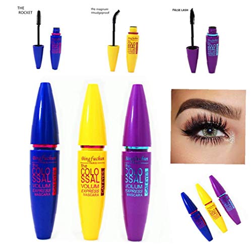 1PC 4D Lash Mascara a prueba de manchas fórmula hipoalergénica Mascara durante más tiempo, más grueso y voluminoso pestañas larga duración Ojos Cosmética Con Amplificación cepillo del rimel (púrpura)