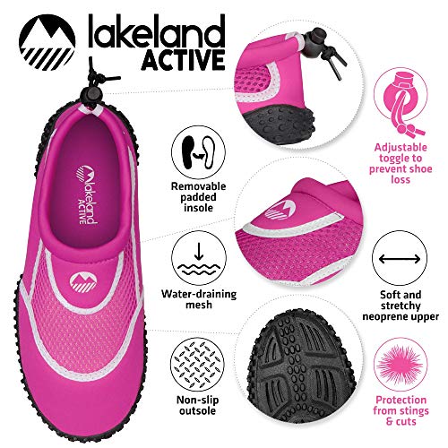 (3 UK, Pink/White) - Lakeland Active Eden Women's Aqua Shoe