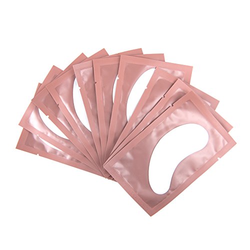 50 Pares Almohadillas de Gel sin Pelusas para Extensiones de Pestañas Gel del Parches Ojos Extension de Pestañas Pads Eye Gel Pads Herramienta de Belleza para Salon (Rosa)