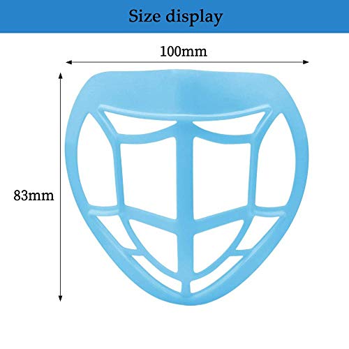 6 piezas 3D estéreo mascarilla titular lápiz labial marco protector mascarilla soporte de refrigeración facial pintalabios marco de protección para la cara soporte para la nariz maquillaje white