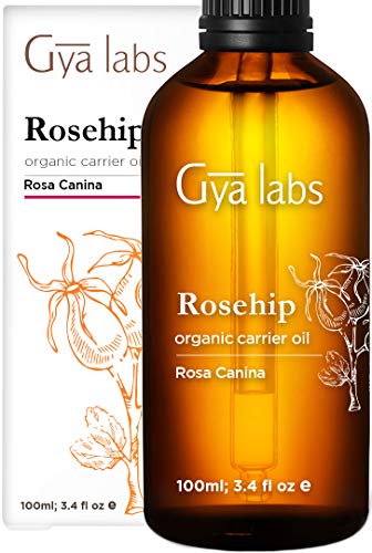 Aceite de rosa mosqueta orgánico - Un toque nutritivo de belleza libre de imperfecciones (3.4fl oz / 100ml) - Aceite de semilla de rosa mosqueta 100% puro, prensado en frío y sin refinar