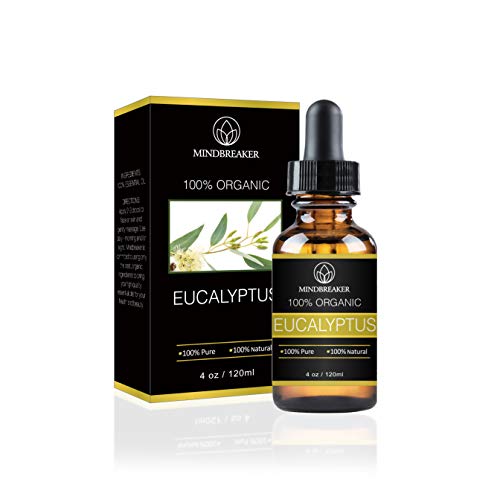 Aceite Esencial de Eucalipto, Puro y Grado Terapéutico para Aromaterapia Relajación Piel (120 ml) con Cuentagotas