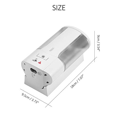 ACELEY Dispensador de jabón automático de 400 ml, dispensador de jabón con Sensor montado en la Pared, contenedor de champú desinfectante para Manos sin Contacto para el baño de la Cocina doméstica