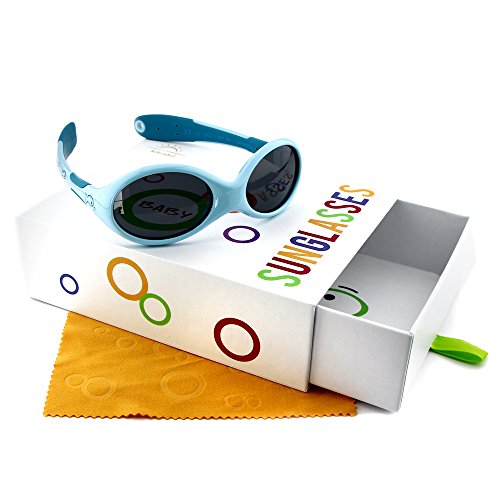 ActiveSol gafas de sol para BEBÉ | NIÑO | 100% protección UV 400 | polarizadas | irrompibles, de goma flexible | 0-24 meses | 18 gramos [Talla S - Pez]