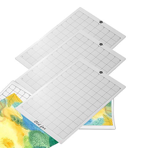 Aibecy ALTE FOX - Alfombrilla de corte transparente con rejilla de medición de 8 de 12 pulgadas para Silhouette Cameo Cricut Explore Plotter Machine, 3 piezas