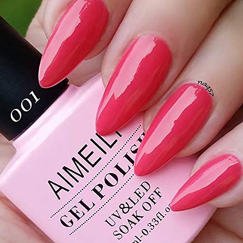 AIMEILI Esmalte Semipermanente De Uñas Soak Off UV LED Uñas De Gel - Tropix Tropical Punch (001) 10ml