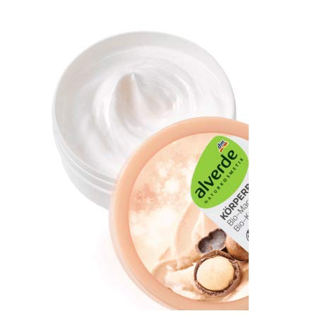 alverde NATURKOSMETIK - Manteca corporal (nuez de macadamia, manteca de karité, 200 ml)