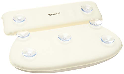 AmazonBasics - Almohada de cuello para la bañera con ventosas