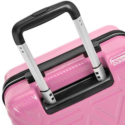 AmazonBasics - Maleta rígida «hardside» Pyramid, con ruedas - 55 cm, Rosa