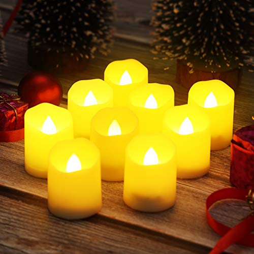 AMIR Velas LED Sin Llama, Luces de Té LED con 3 Modos, Velas Eléctricas con Control Remoto, Función de Temporizador, para Navidad, Cumpleaños, Bodas, Decoraciones de Festivales