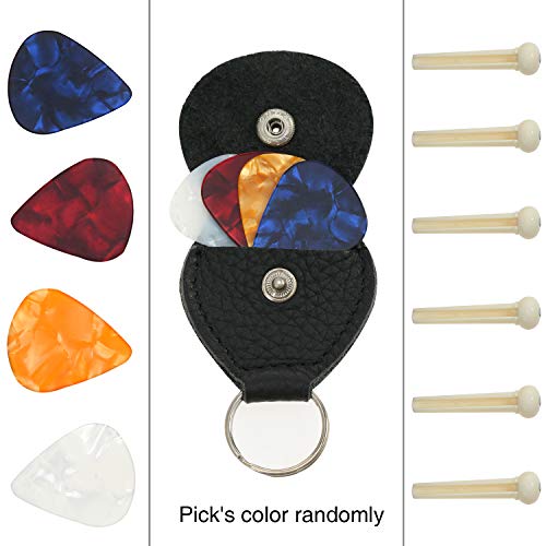 ammoon Kit Herramientas de Guitarra Mantenimiento de Reparación de Limpieza Incluye Organizador de Cuerdas y String Action Ruler&Calibre Herramienta de Medición&Juego de Llaves Hexagonales y Archivos