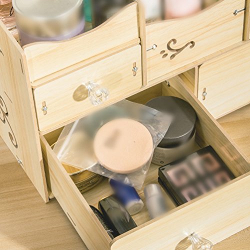 Anguang Creativo De madera Cosmético Escritorio Maquillaje Desmontable Colección Caja Almacenamiento Estilo 4