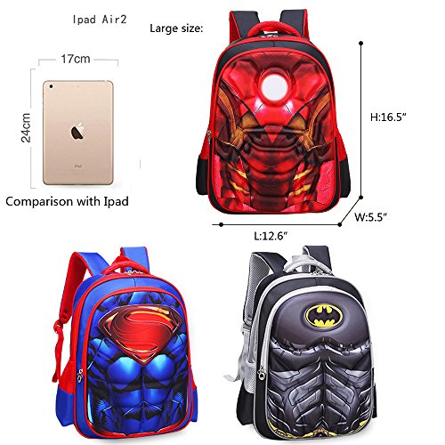 Anime 3D Mochila para niños Mochila primaria superhéroe Spider man mochila para niños