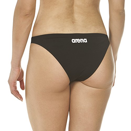 ARENA Solid Bottom Braguita de Bikini, Mujer, Negro (Black/White), 38